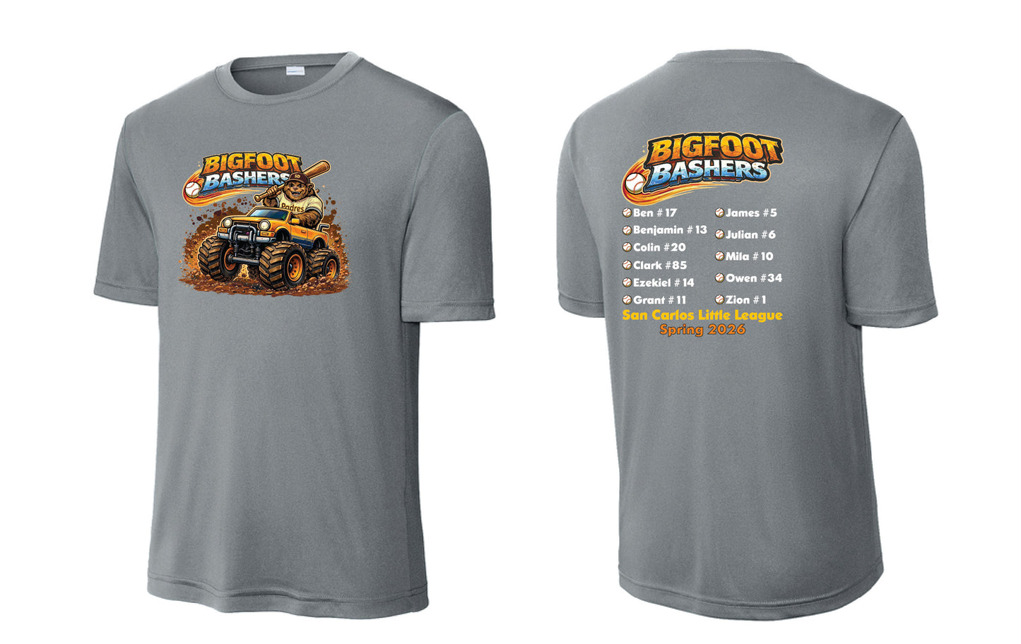 Bigfoot Bashers Adult Performance T-Shirt