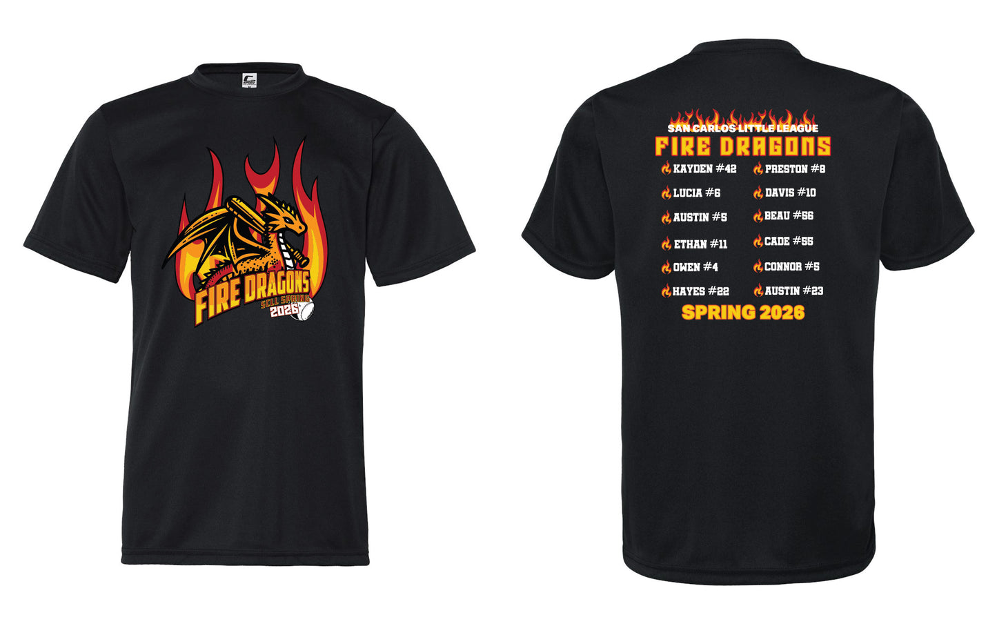 Fire Dragons Youth Performance T-Shirt