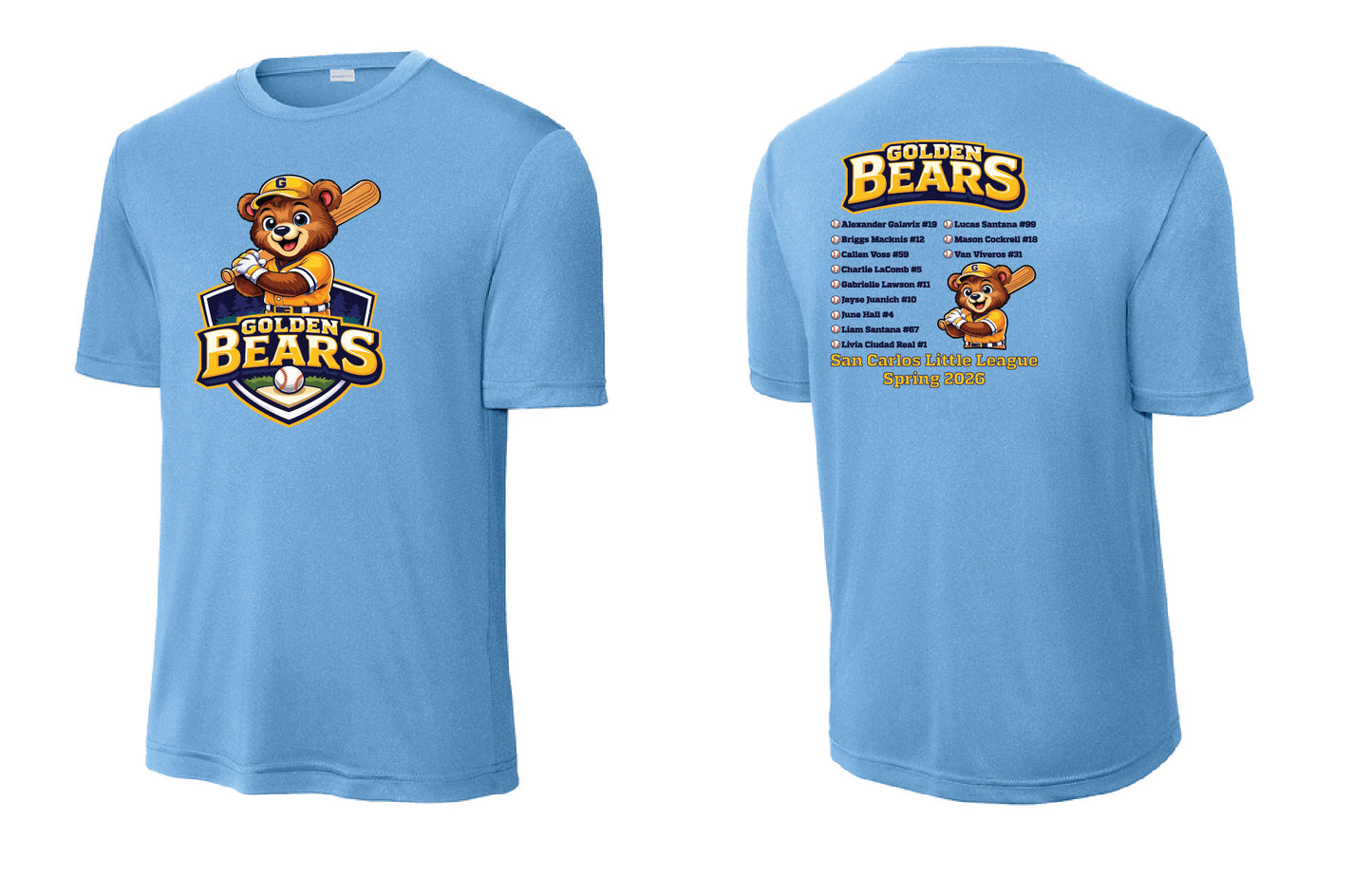 Golden Bears Adult Performance T-Shirt