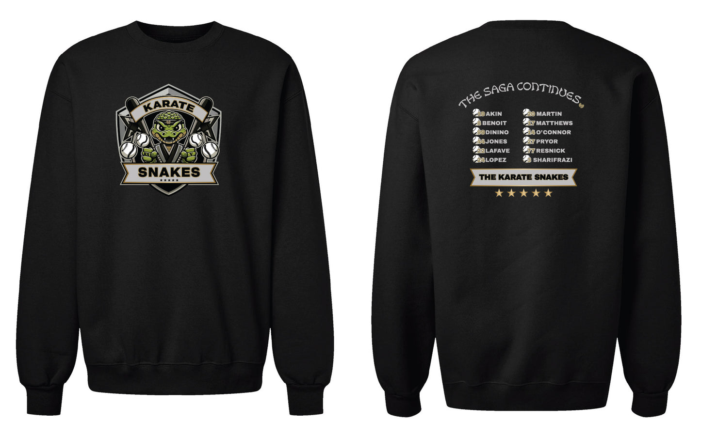 Karate Snakes 2026 Adult Crewneck Sweatshirt