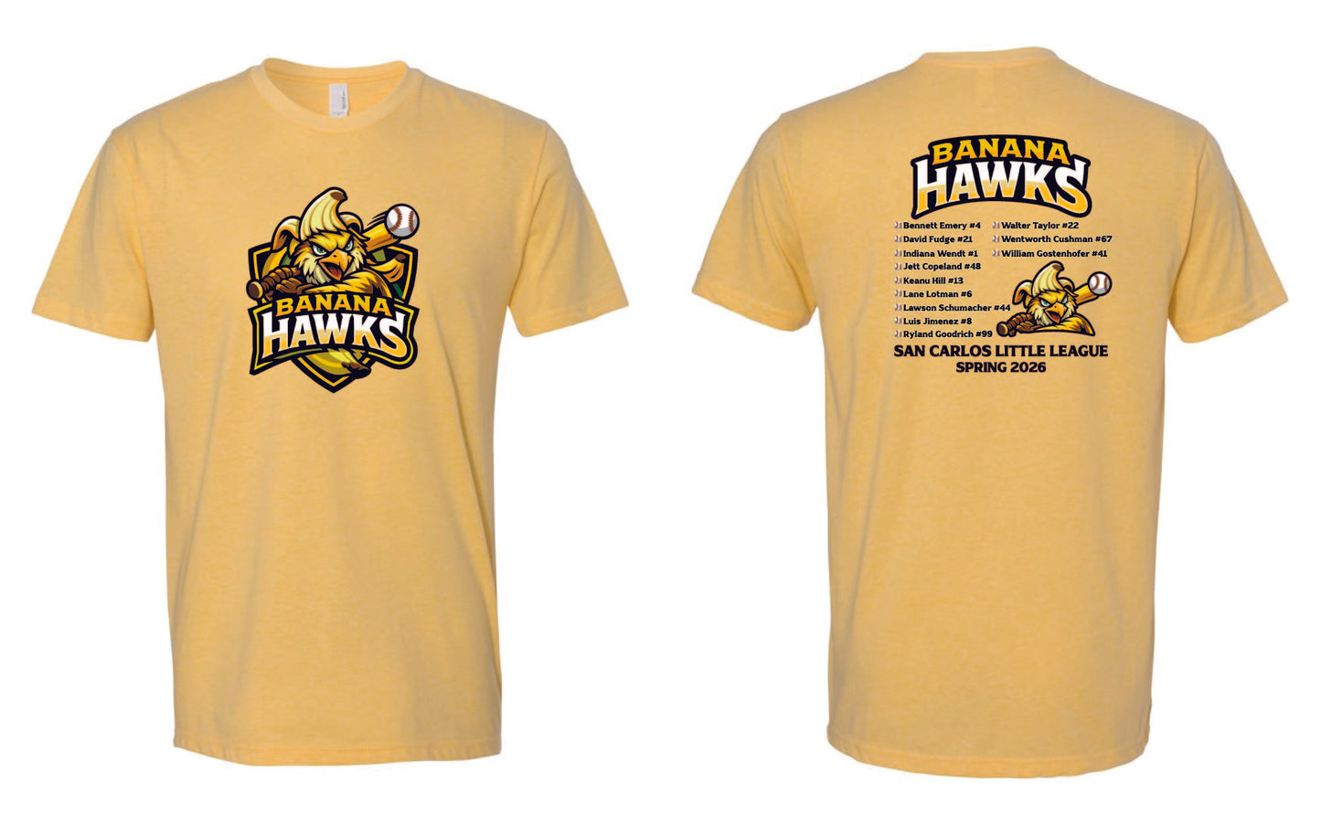 Banana Hawks Adult T-Shirt