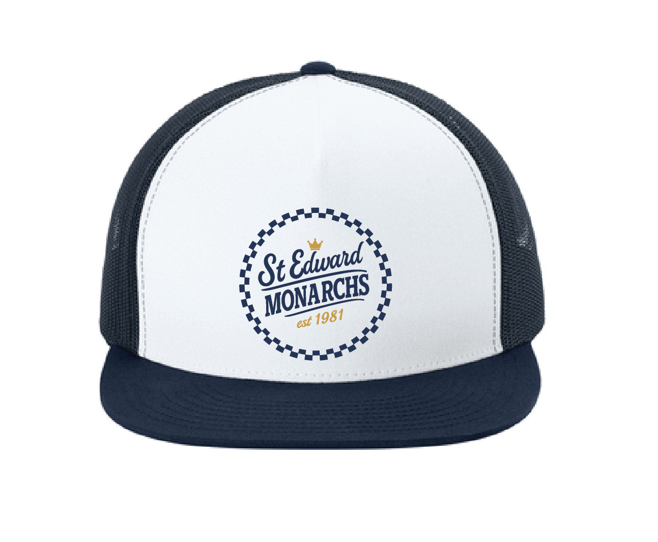 Youth Trucker Hat - White/Navy