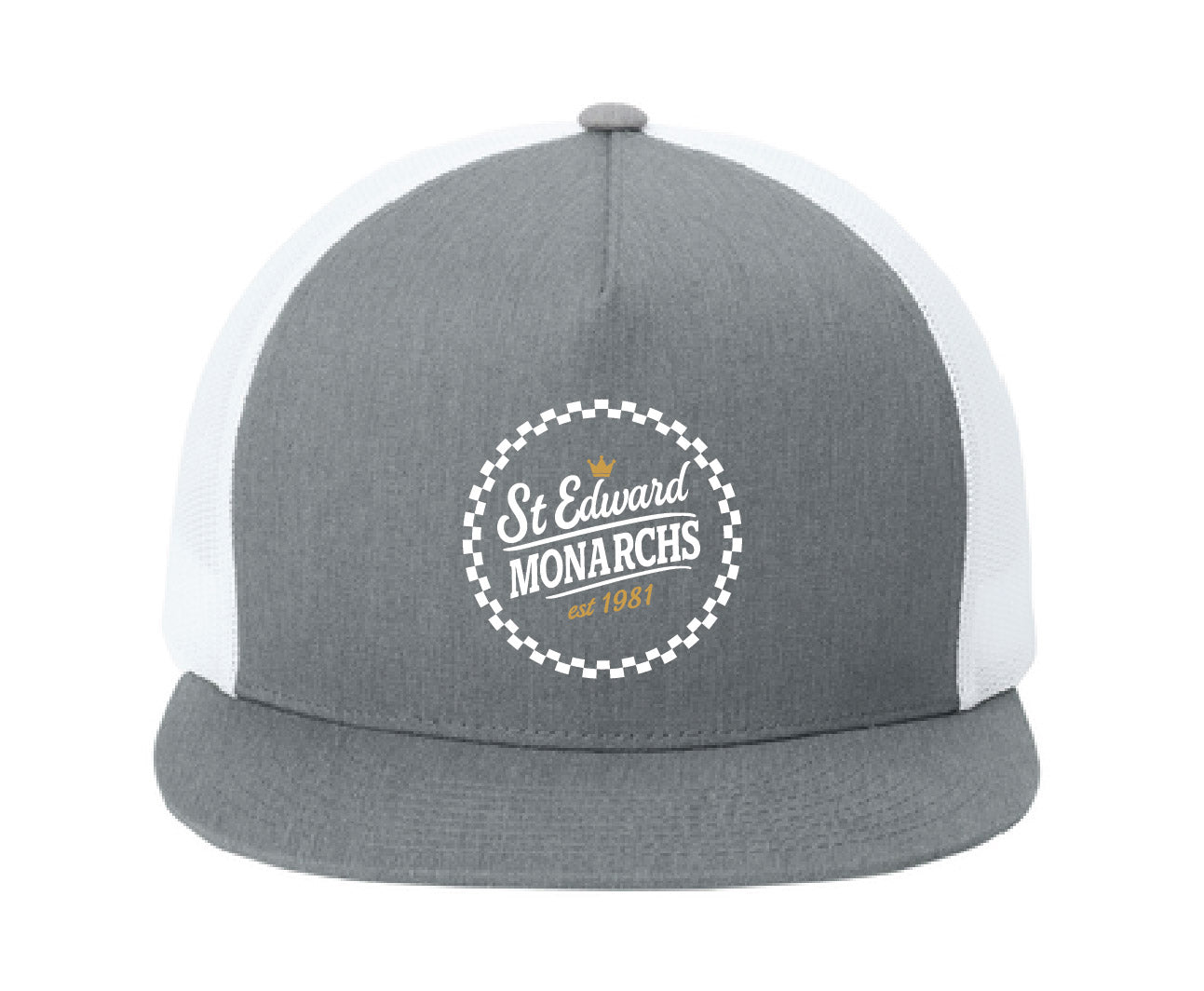 Youth Trucker Hat - Heather Grey/White