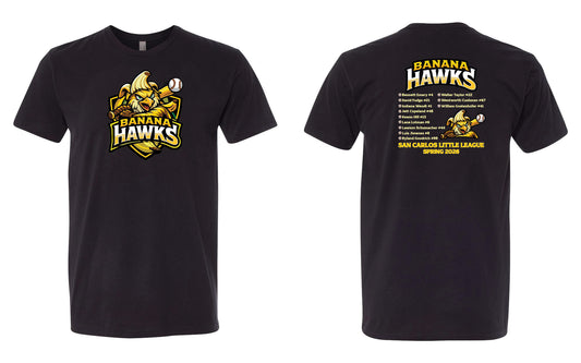 Banana Hawks Adult T-Shirt