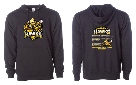 Banana Hawks Adult Hoodie