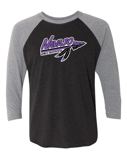 Men's Baseball Tee - Black/Grey Sleeves