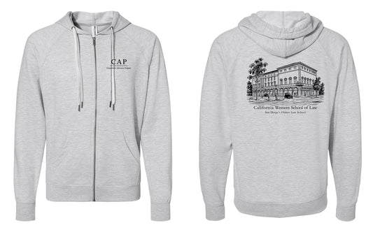 Men's Zip Hoodie - Heather Grey