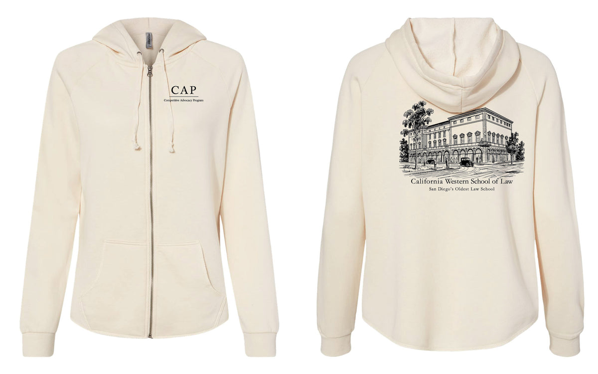 Ladies' Zip Hoodie  - Natural
