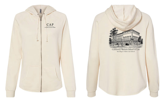 Ladies' Zip Hoodie  - Natural