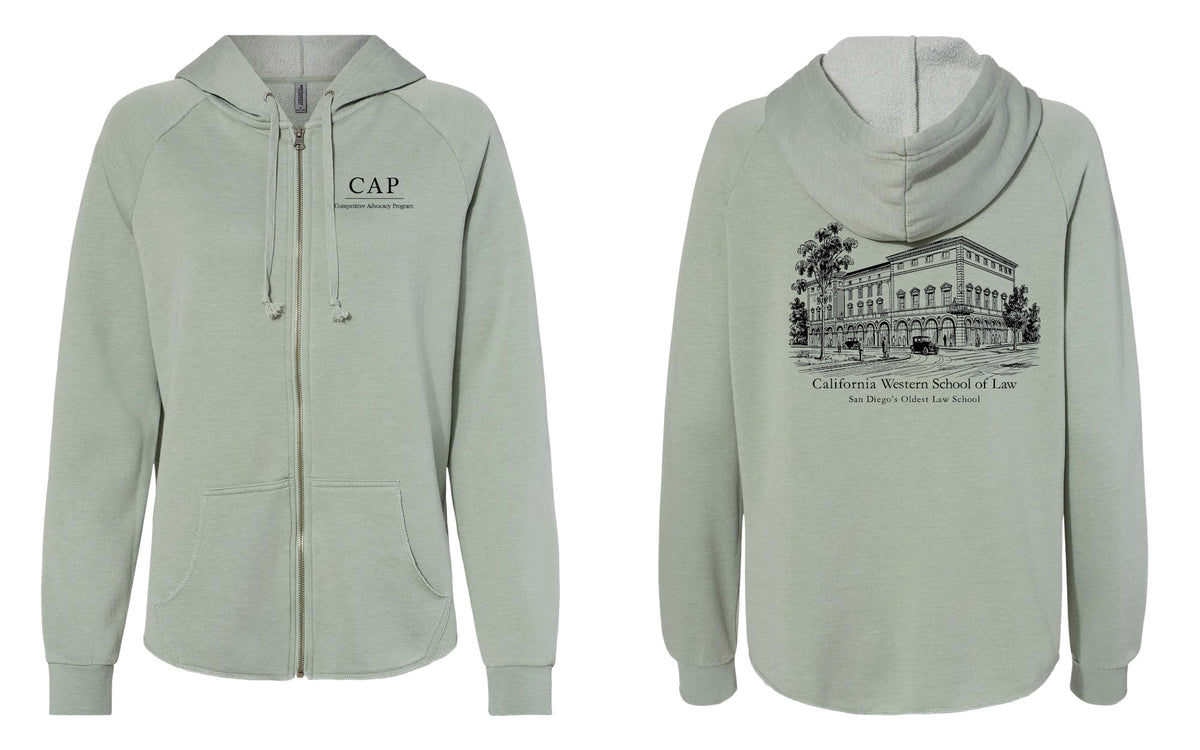 Ladies' Zip Hoodie  - Sage