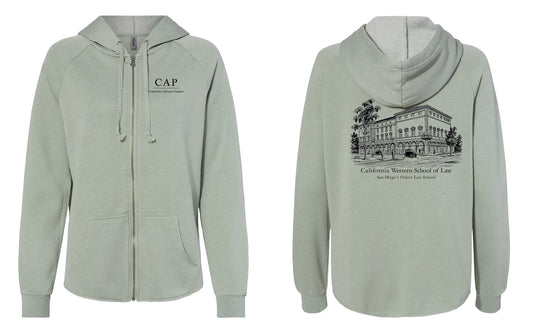 Ladies' Zip Hoodie  - Sage