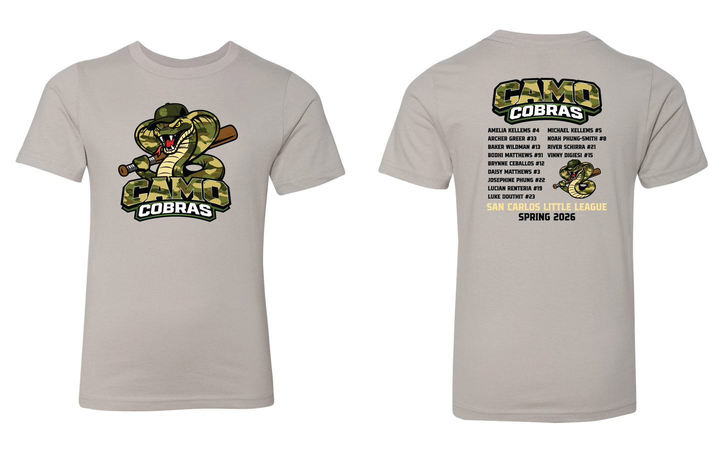 Camo Cobras Youth T-Shirt