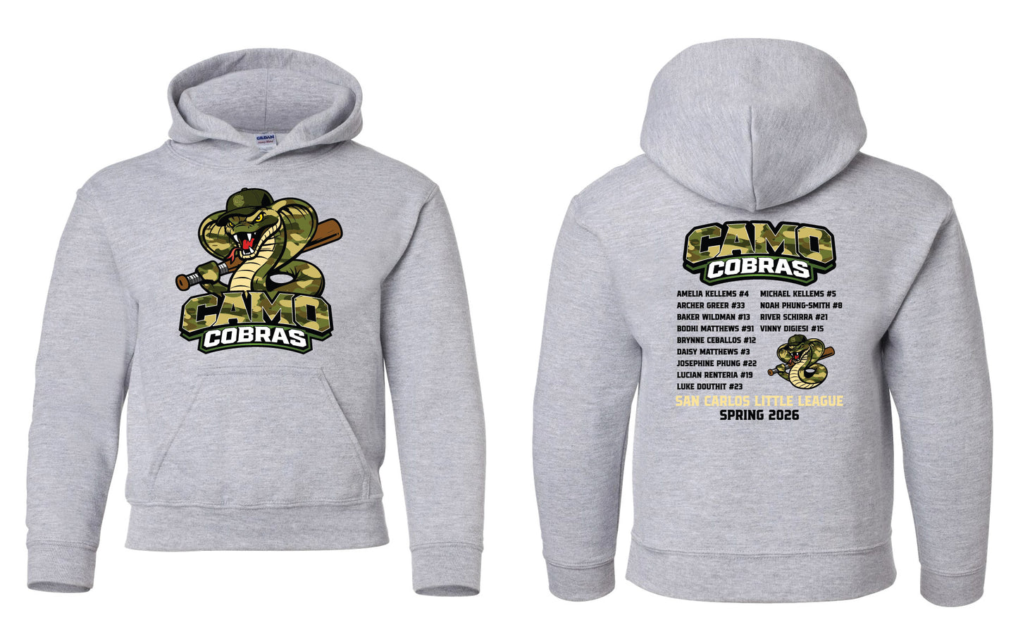 Camo Cobras Youth Hoodie
