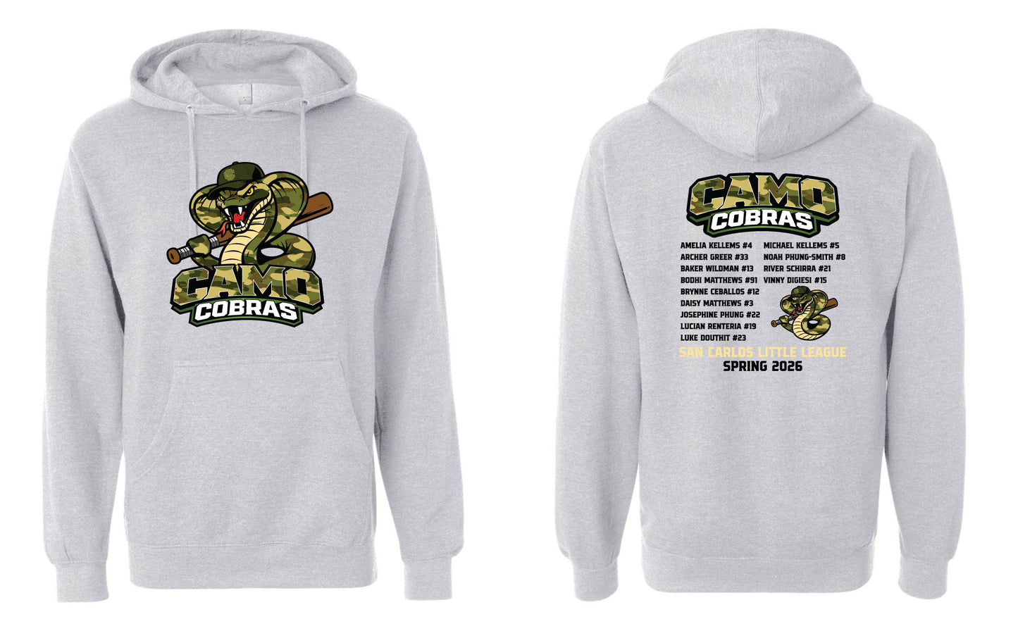 Camo Cobras Adult Hoodie