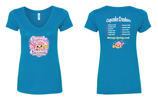 Cupcake Crushers Ladies Vneck