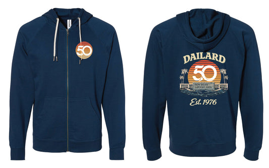 Men's Zip Hoodie - Navy