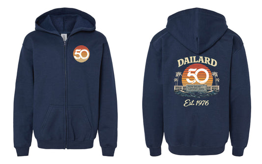 Youth Zip Hoodie - Navy