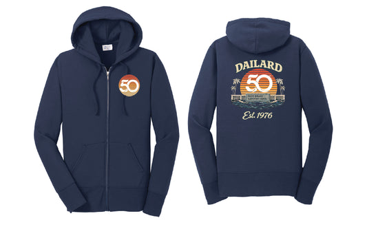 Ladies' Zip Hoodie - Navy