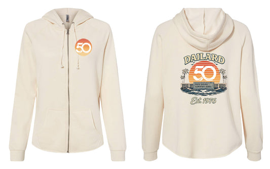 Ladies' Zip Hoodie - Cream