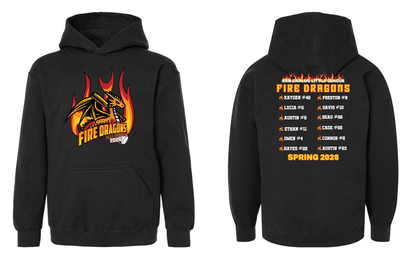 Fire Dragons Youth Hoodie