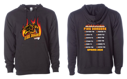 Fire Dragons Adult Hoodie
