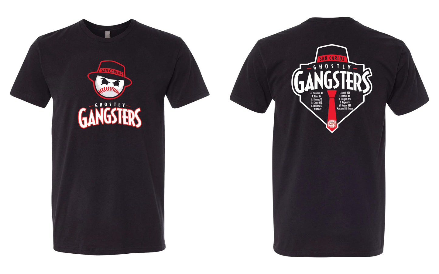 Ghostly Gangsters Adult T-Shirt