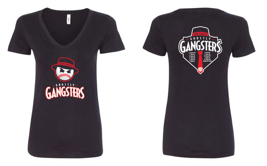 Ghostly Gangsters Ladies' V-Neck