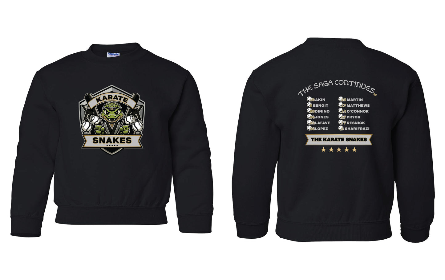 Karate Snakes 2026 Youth Crewneck Sweatshirt