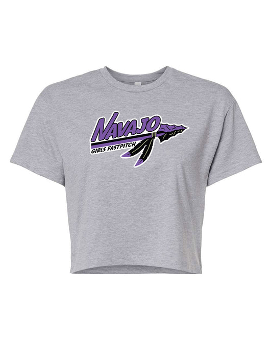 Ladies' Crop Top - Grey