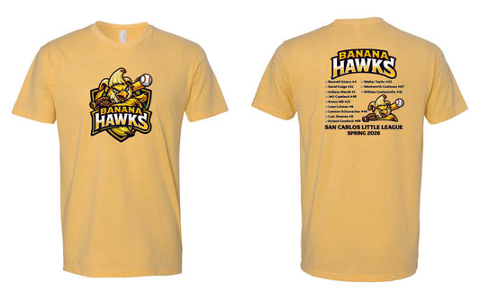 Banana Hawks Adult T-Shirt