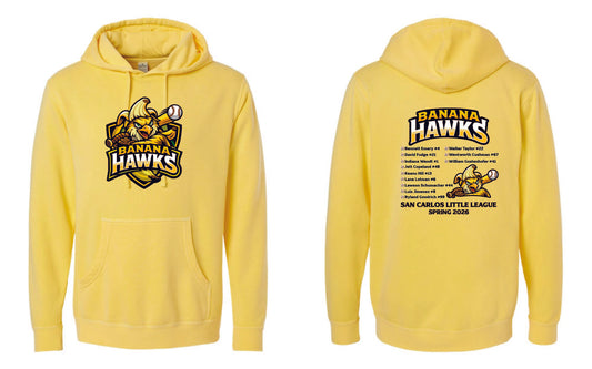 Banana Hawks Adult Hoodie