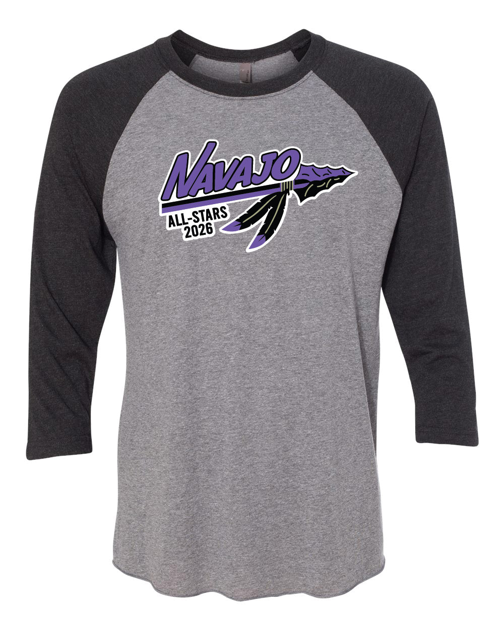 Men's Baseball Tee - Grey/Black