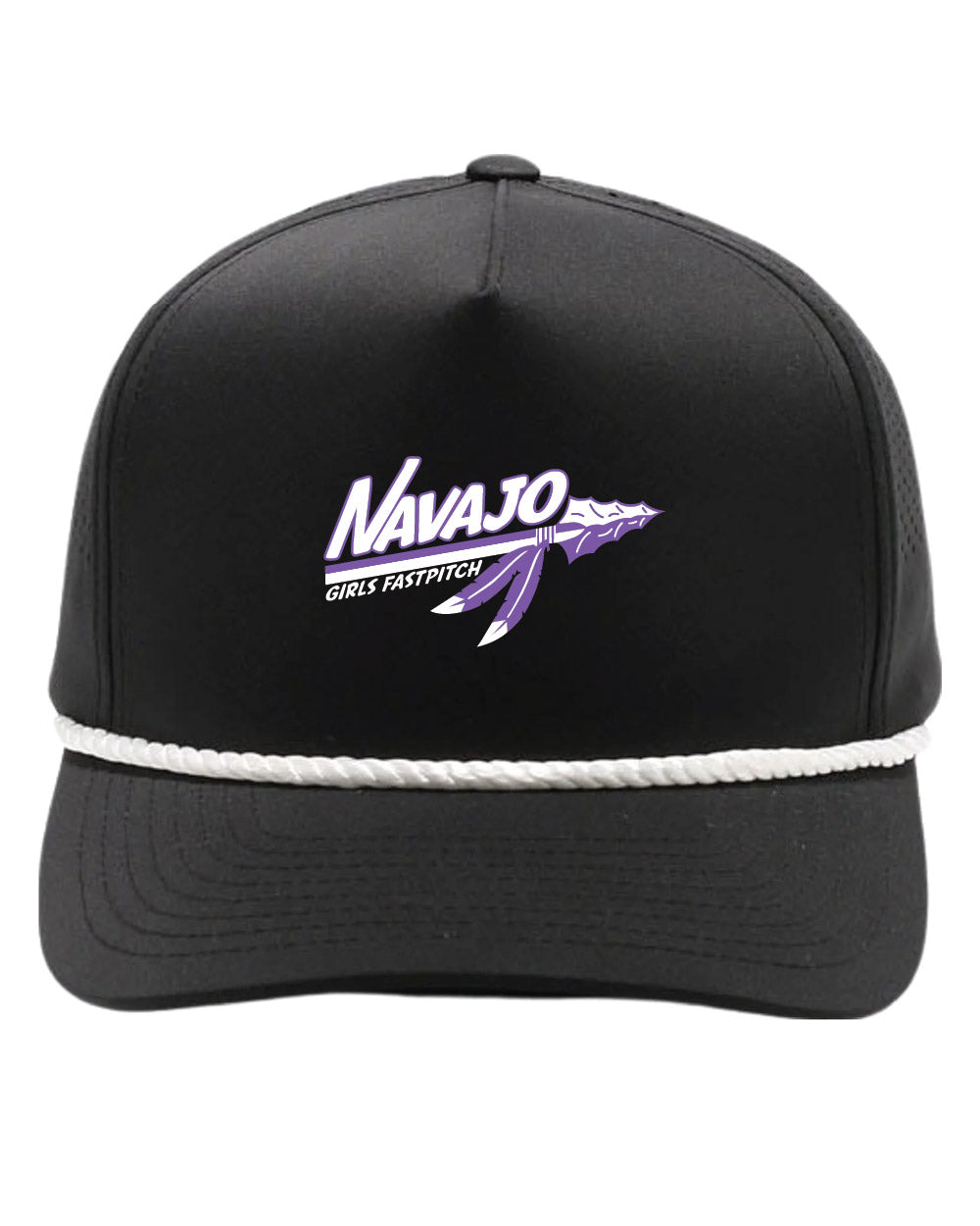 Perforated Performance Rope Hat - Black