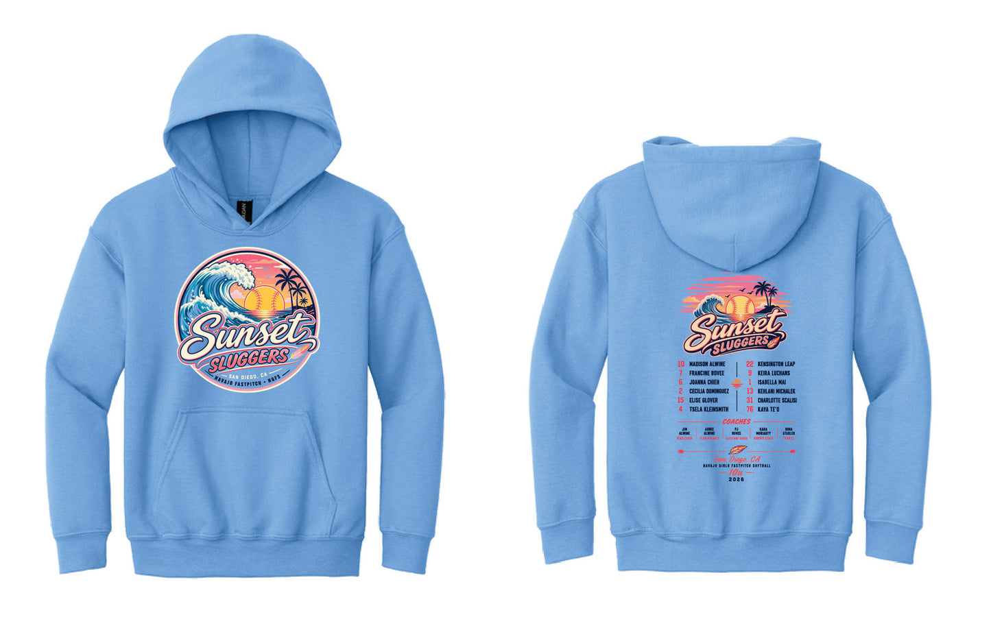 Youth Pullover Hoodie - Light Blue
