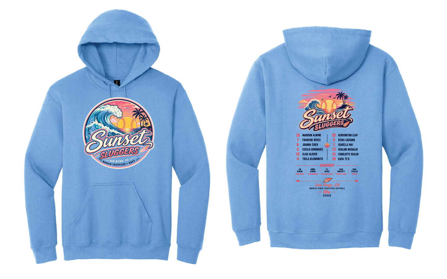 Adult Pullover Hoodie - Light Blue