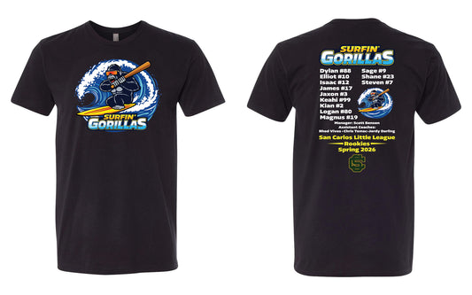 Surfin' Gorillas Adult T-Shirt