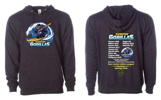 Surfin' Gorillas Adult Hoodie