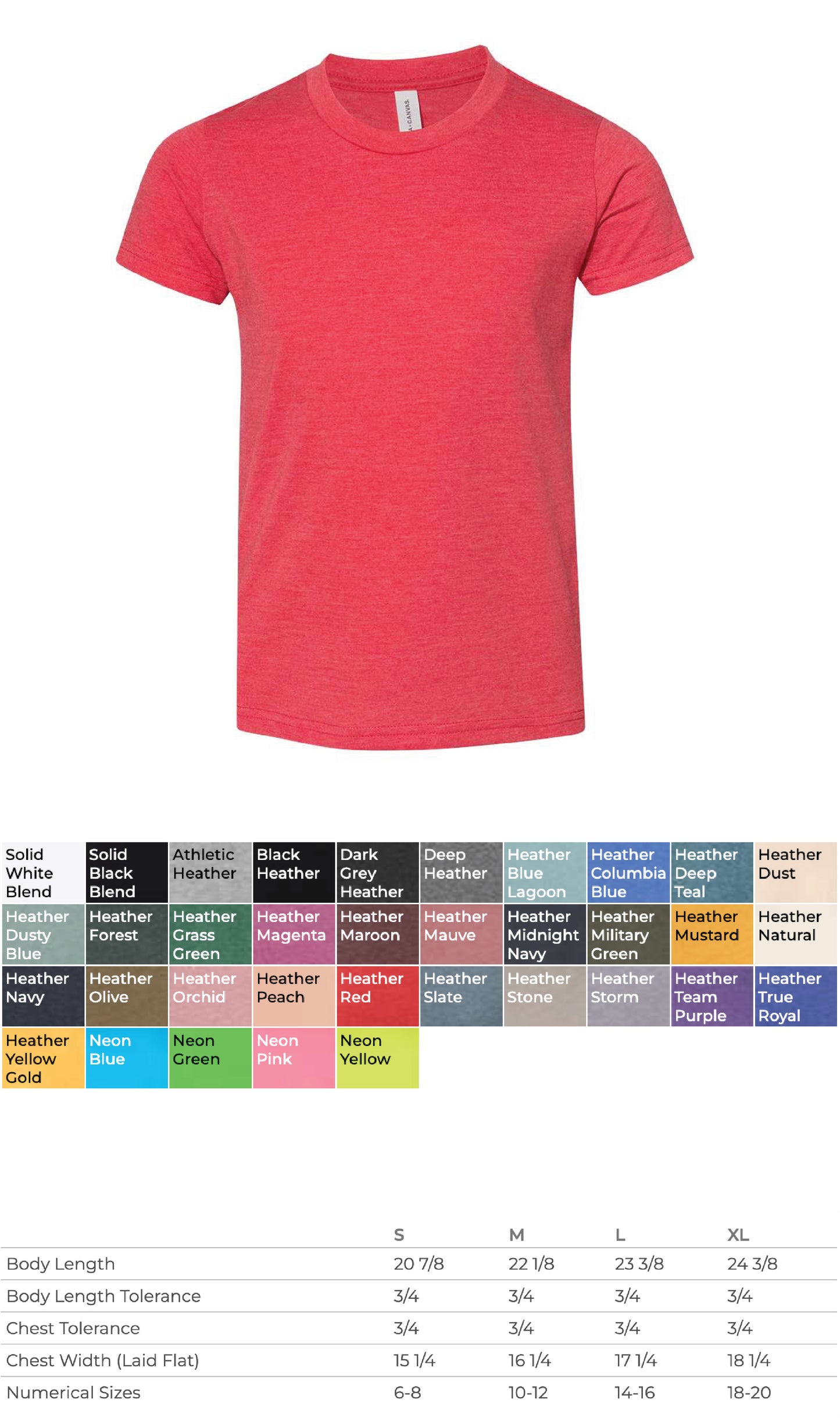 Bella Canvas 3001Ycvc